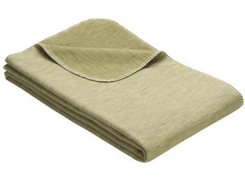 Koc bawełniany Ibena Lausanne 2163-700 140x200 Oliwkowy