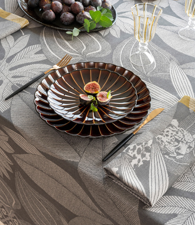 Obrus bawełniany Le Jacquard Français Nature Sauvage Elephant