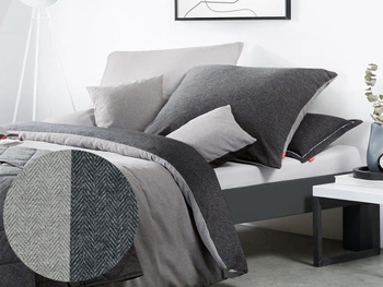 Pościel flanelowa Fleuresse 604158-0111 Graphite