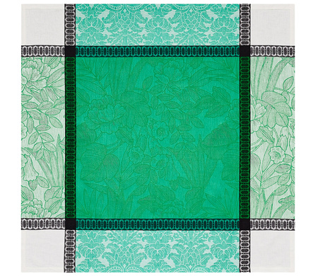 Obrus lniany Le Jacquard Français Escapade Tropicale Caméléon