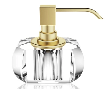 DECOR WALTHER KRISTALL KR SSP dozownik mydła przezroczysty / złoto mat