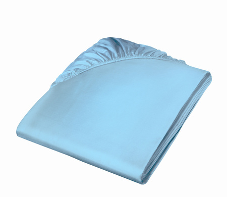 Prześcieradło satynowe z gumką Fleuresse Colours 9100-6031 Niebieski