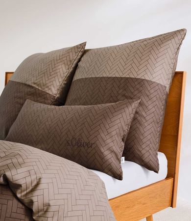 Pościel satyna bawełniana s.Oliver 5069-360 Brązowa