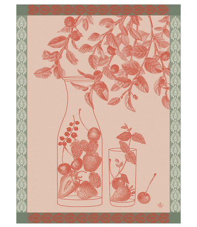Ściereczka kuchenna Le Jacquard Français Eaux D'été Fruits Rouges Cerise