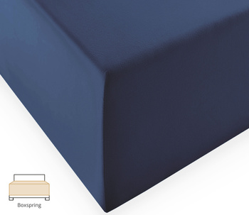 Prześcieradło na wysoki materac Fleuresse Comfort XL 1119-6073 Jeansowy Niebieski