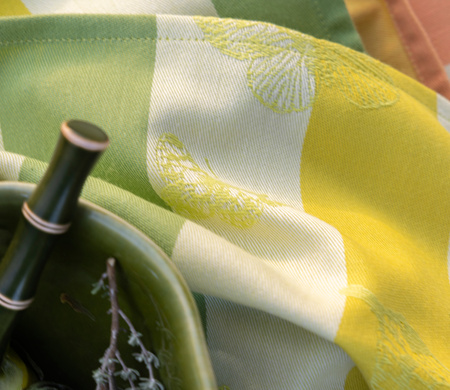 Serwetki bawełniane Le Jacquard Français Bal Des Papillons Citrus 4 szt.