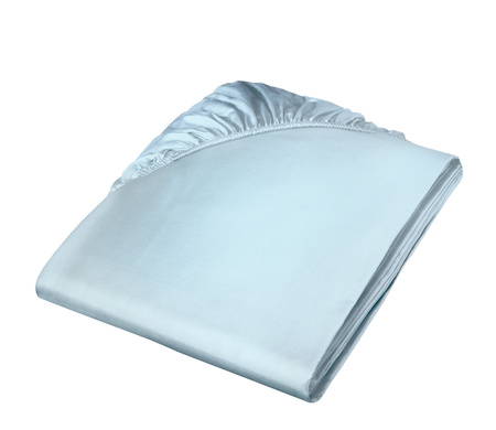 Prześcieradło satynowe z gumką Fleuresse Colours 9100-6056 Jasny Niebieski