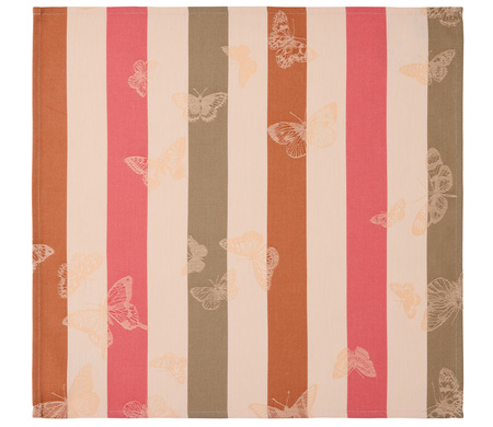 Serwetki bawełniane Le Jacquard Français Bal Des Papillons Peche 4 szt.
