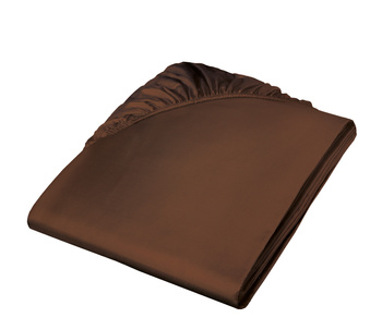 Prześcieradło satynowe z gumką Fleuresse Colours 9100-8020 Czekoladowy