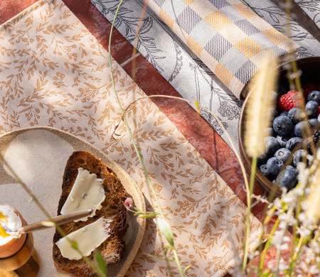 Serwetki bawełniane Le Jacquard Français Champêtre Brindilles 4 szt.