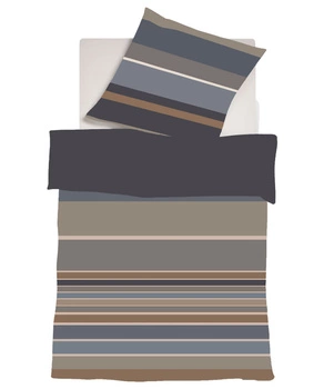 Fleuresse pościel satyna szwajcarska Black Premium 534400-1 Brown Blue