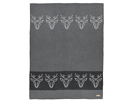 Koc wełniany Eskimo Switzerland Zernez H43D8-170 140x180 Anthracite / Gray