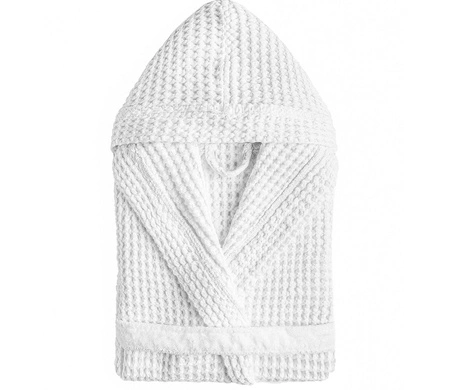 Szlafrok z kapturem unisex Graccioza Aura 20003 White S-XL