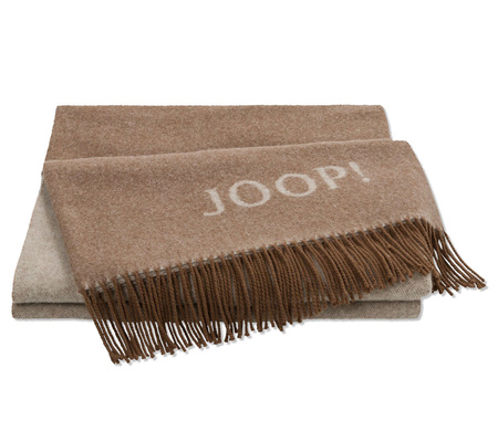 Koc wełniany JOOP! Fine Doubleface 814074 Taupe-Beige