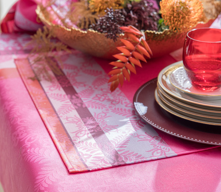Podkładki na stół Le Jacquard Français Mumbai Fuchsia 4 szt.