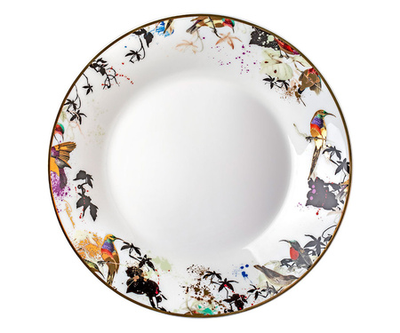 Talerz do zupy Roberto Cavalli Garden's Birds, zestaw 6 szt.