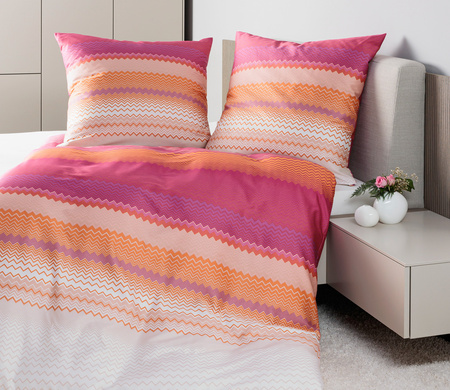 Pościel satyna bawełniana Janine Moments 98120-01 Pink-Koralle