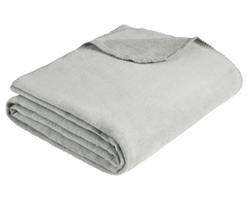 Koc bawełniany Ibena Malaga Jasny Szary 2283-808 150x200