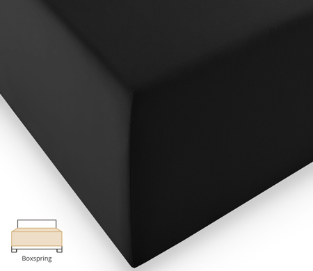 Prześcieradło na wysoki materac Fleuresse Comfort XL 1119-941 Czarny