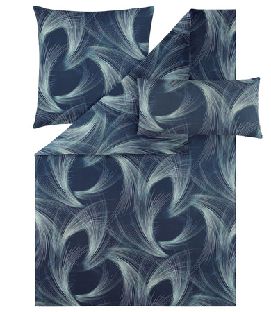Pościel mako-satyna Estella Lino 7992-655 Navy