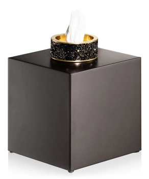 DECOR WALTHER ROCKS KB pudełko na chusteczki ciemny metal/złoty mat