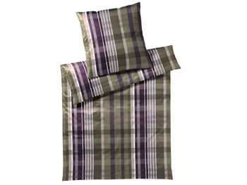 Pościel satyna bawełniana JOOP! Checks 4098 4 Green Violet