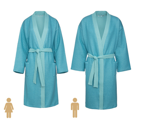 Szlafrok kimono Formesse 013-600-302 Arktyczny Niebieski S-XL