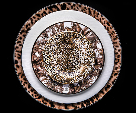 Półmisek prostokątny Roberto Cavalli Lizzard Platin