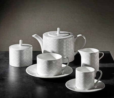 Filiżanka do herbaty Missoni Zig Zag White, zestaw 2 szt. Luxury Box