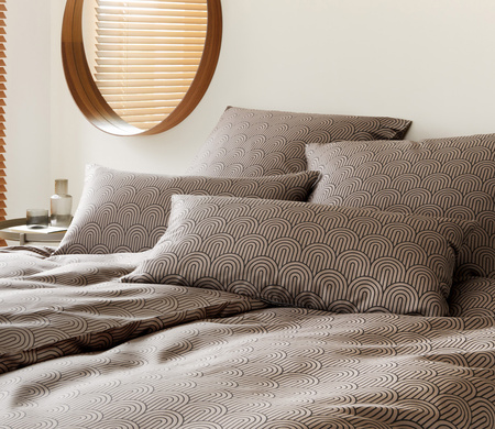 Pościel satyna bawełniana Elegante Maison Arcs 24550-9 Basalt