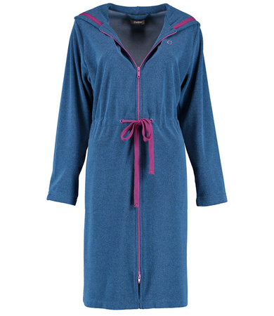 Szlafrok damski zapinany na zamek Cawö 821-18 Blau XS-XL