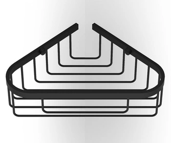 DECOR WALTHER DW 228 koszyk prysznicowy narożny czarny / mat