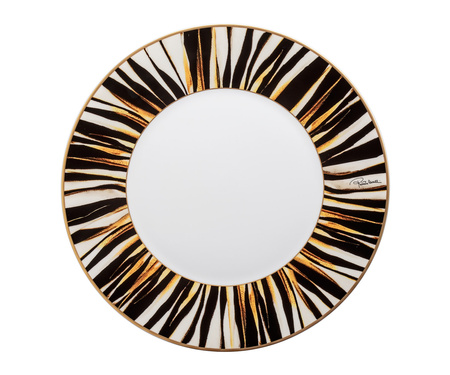 Talerz obiadowy Roberto Cavalli Ray of Gold, zestaw 2 szt.