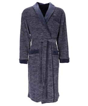 Szlafrok męski z szalem Vossen Alberto 001 Blue