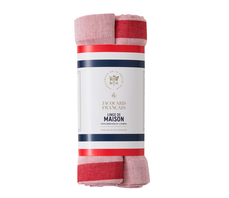 Serwetki bawełniane Le Jacquard Français Coco-Rico Rouge 2 szt.