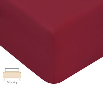 Prześcieradło na wysoki materac Formesse Bella Donna Jersey Alto 188 Karminowy