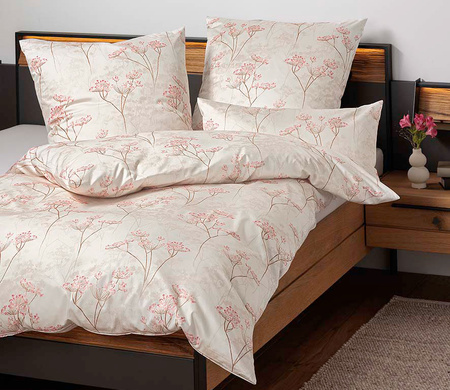 Pościel satyna bawełniana Janine Milano 45113-01 Sand Koralle Pink