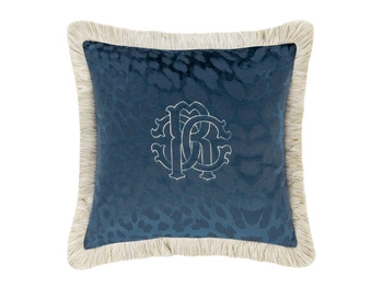 Poduszka dekoracyjna Roberto Cavalli Home Monogram 40x40 2114 Blue