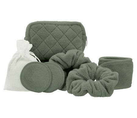 Kosmetyczka z zestawem akcesoriów Vossen Beauty Bag 5835 dark green