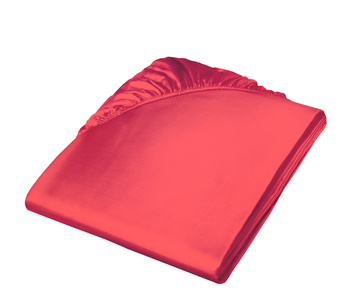 Prześcieradło satynowe z gumką Fleuresse Colours 9100-251 Wiśnia