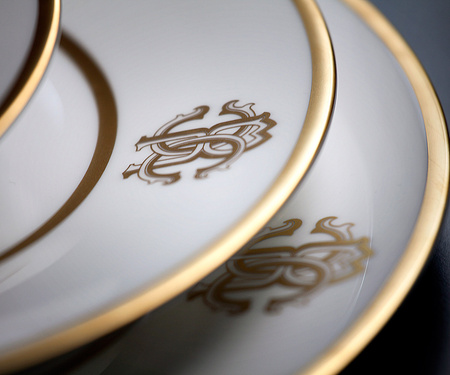 Talerzyk do pieczywa Roberto Cavalli Silk Gold, zestaw 6 szt.