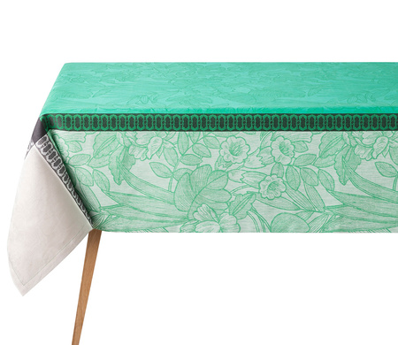 Obrus lniany Le Jacquard Français Escapade Tropicale Caméléon