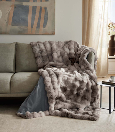 Koc futrzany bugatti 3855-800 150x200 szary