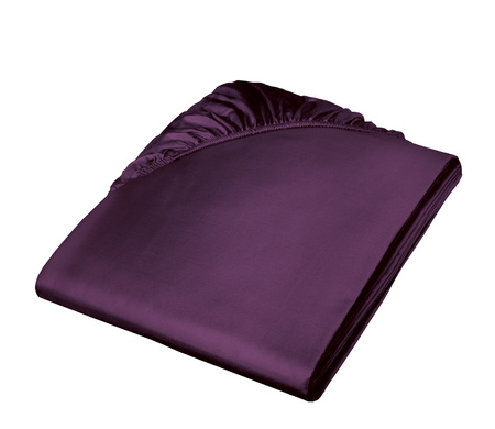 Prześcieradło satynowe z gumką Fleuresse Colours 9100-6062 Ciemna Lawenda