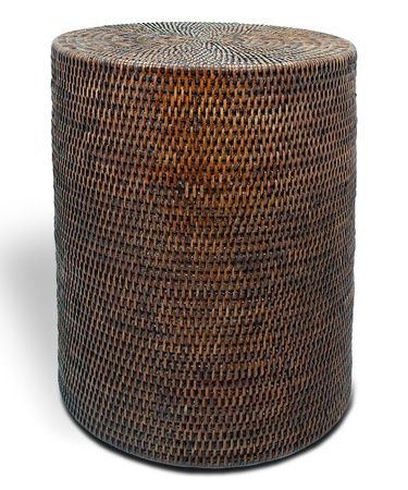 Stołek/stolik Decor Walther BASKET STOOL ciemny ratan