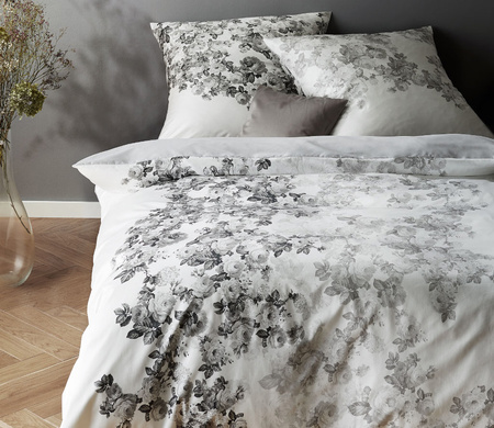 Pościel satyna szwajcarska Fleuresse Black Premium 534420-1 White