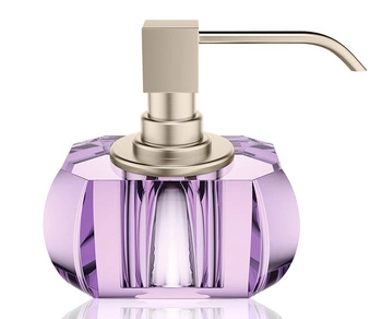 DECOR WALTHER KRISTALL KR SSP dozownik mydła fioletowy / nikiel mat
