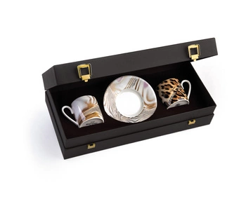 Filiżanka do kawy Roberto Cavalli Africa Zimbabwe & Djerba, zestaw 2 szt. Luxury Box