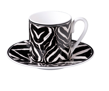 Filiżanka do kawy Roberto Cavalli Zebra, zestaw 6 szt.