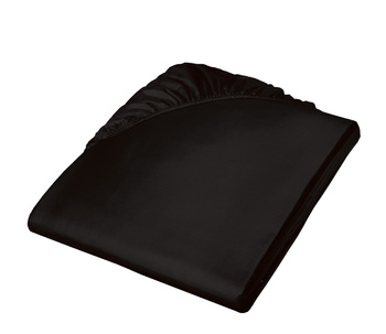 Prześcieradło satynowe z gumką Fleuresse Colours 9100-941 Czarny